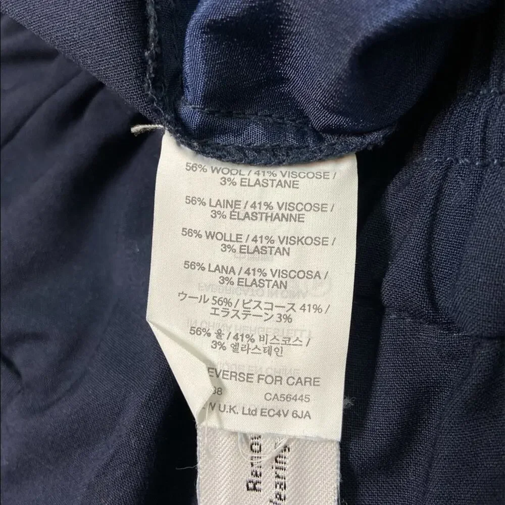 J. Crew‎ Harlow Wool Blend Pants in Navy Blue 4